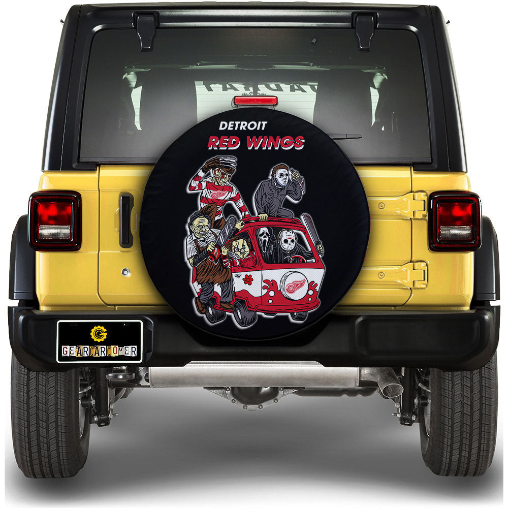 Detroit Red Wings Spare Tire Covers Horror Characters Car Accessories - Gearcarcover - 1