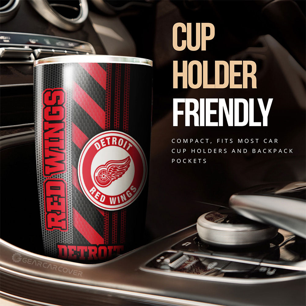 Detroit Red Wings Tumbler Cup Custom Car Accessories - Gearcarcover - 3