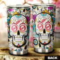 Detroit Red Wings Tumbler Cup Custom Sugar Skull Car Accessories - Gearcarcover - 2