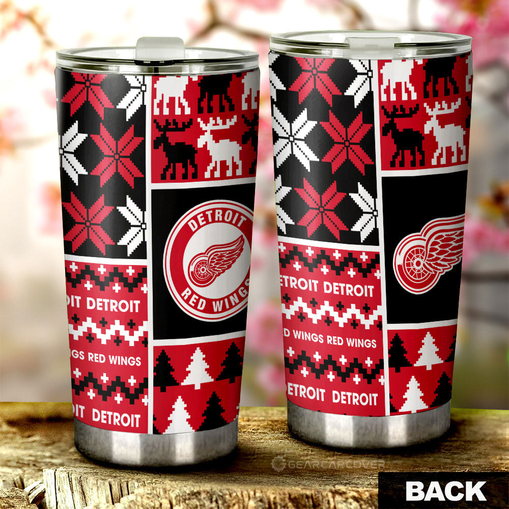Detroit Red Wings Tumbler Cup Custom Ugly Style Car Accessories - Gearcarcover - 2