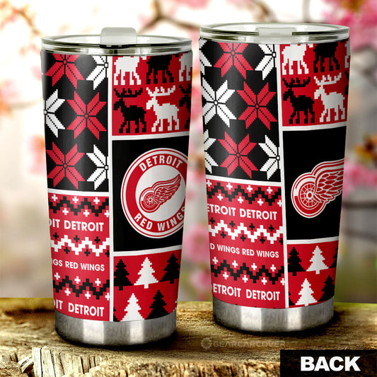 Detroit Red Wings Tumbler Cup Custom Ugly Style Car Accessories - Gearcarcover - 2