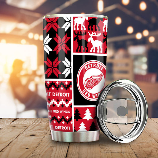Detroit Red Wings Tumbler Cup Custom Ugly Style Car Accessories - Gearcarcover - 1