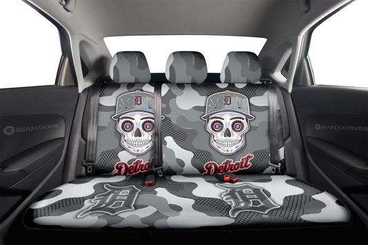 Detroit Tigers Car Back Seat Covers Skull Theme Collection - Gearcarcover - 2
