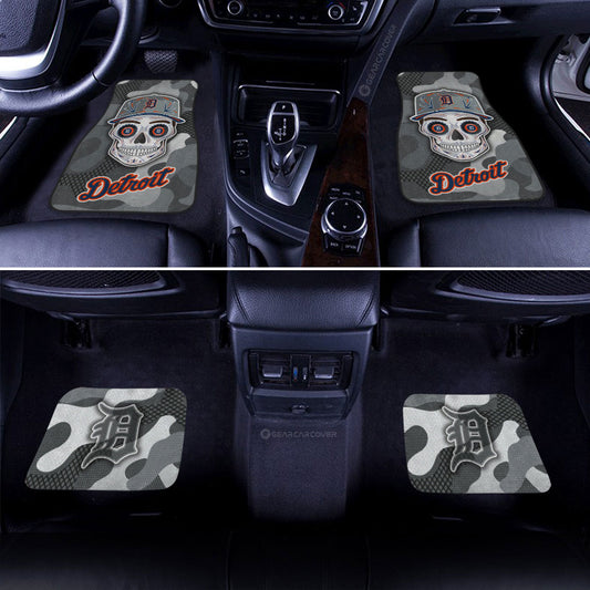 Detroit Tigers Car Floor Mats Skull Theme Collection - Gearcarcover - 2