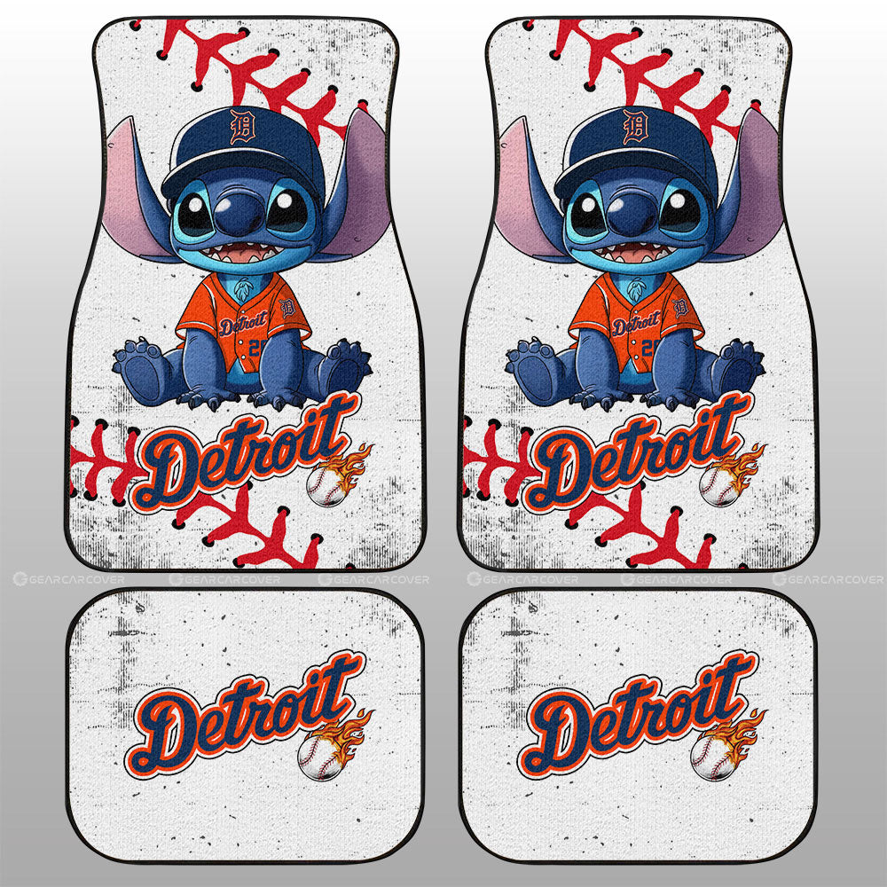 Detroit Tigers Car Floor Mats Stitch Theme Collection - Gearcarcover - 1