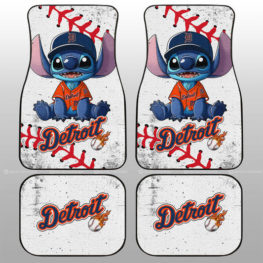 Detroit Tigers Car Floor Mats Stitch Theme Collection - Gearcarcover - 1