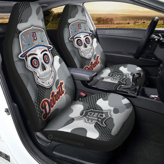 Detroit Tigers Car Seat Covers Skull Theme Collection - Gearcarcover - 2