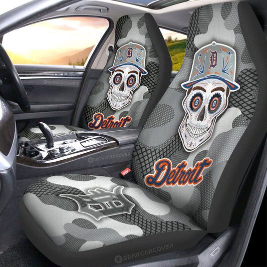 Detroit Tigers Car Seat Covers Skull Theme Collection - Gearcarcover - 1
