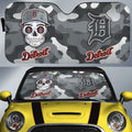 Detroit Tigers Car Sunshade Skull Theme Collection - Gearcarcover - 1