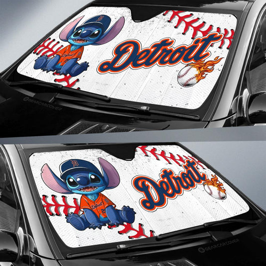 Detroit Tigers Car Sunshade Stitch Theme Collection - Gearcarcover - 2