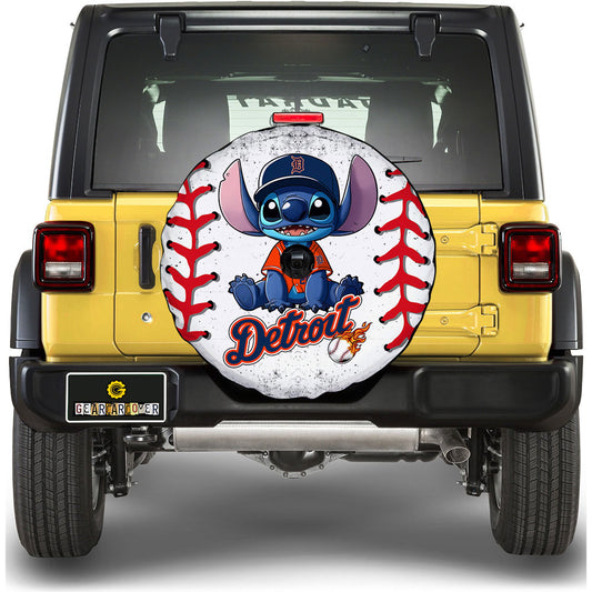 Detroit Tigers Spare Tire Covers Camera Hole Stitch Theme Collection - Gearcarcover - 1