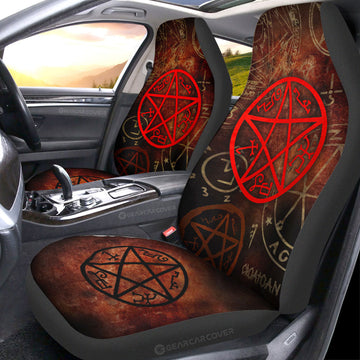 Devils Trap Car Seat Covers Custom Supernatural Car Accessories - Gearcarcover - 1