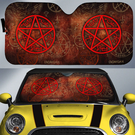 Devils Trap Car Sunshade Custom Supernatural Car Accessories - Gearcarcover - 1