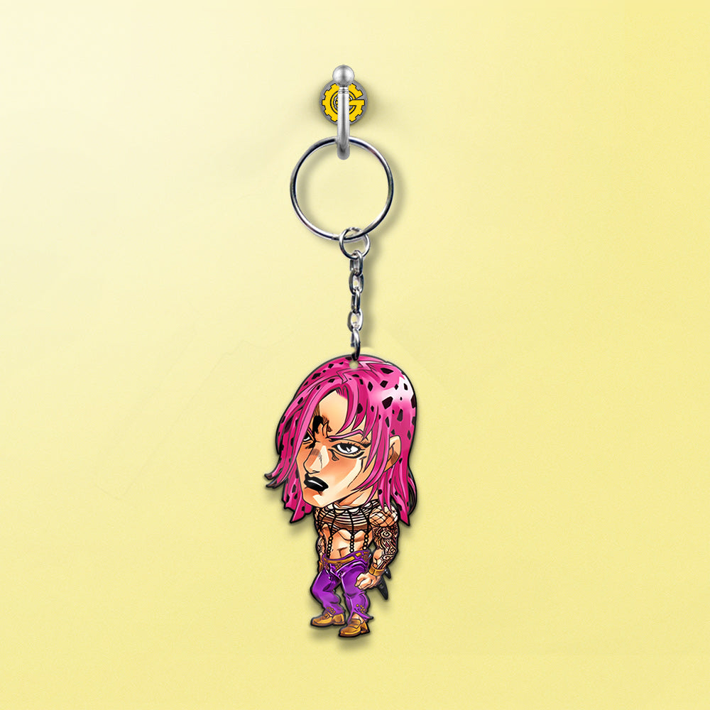 Diavolo Keychain Custom Bizarre Adventure Car Accessories - Gearcarcover - 2