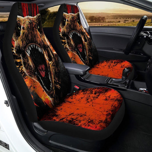 Dino T-Rex Car Seat Covers Custom Dinosaur Car Accessories - Gearcarcover - 2
