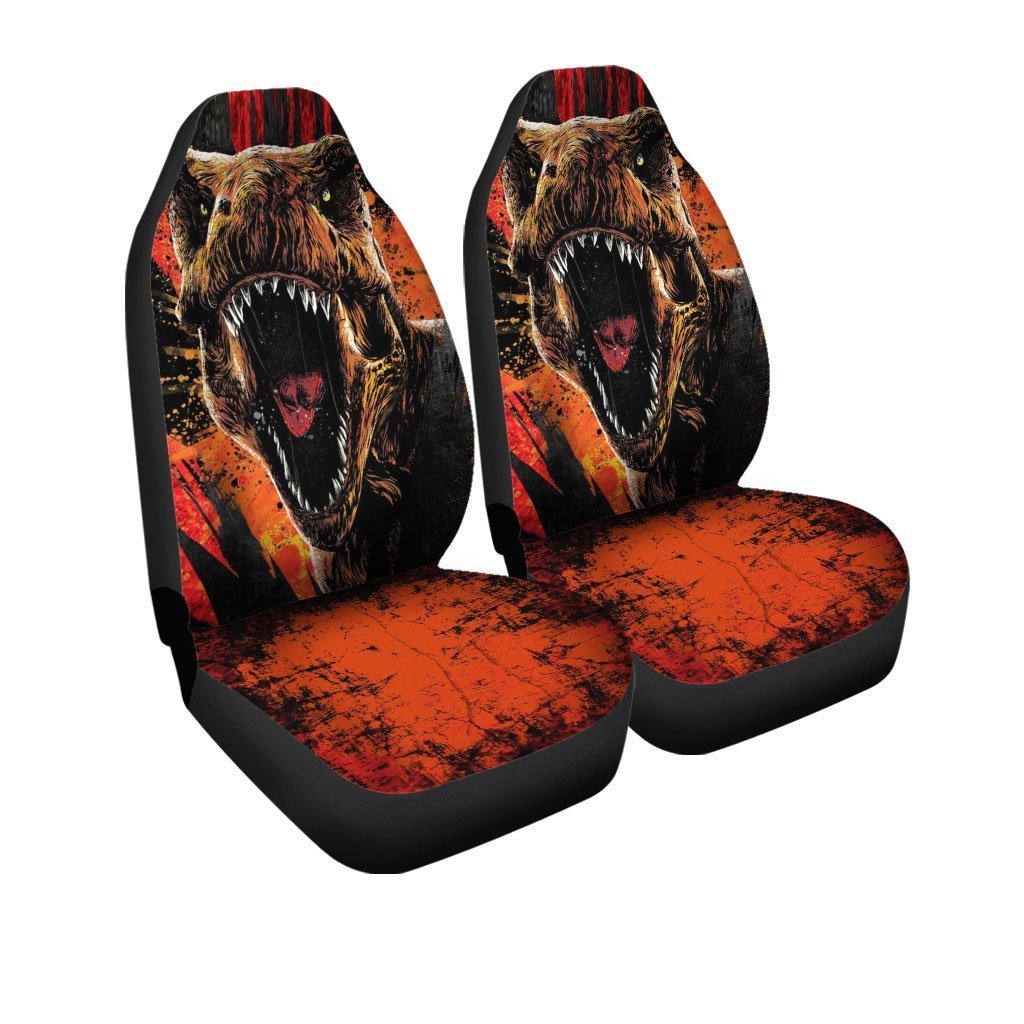 Dino T-Rex Car Seat Covers Custom Dinosaur Car Accessories - Gearcarcover - 3