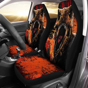 Dino T-Rex Car Seat Covers Custom Dinosaur Car Accessories - Gearcarcover - 1