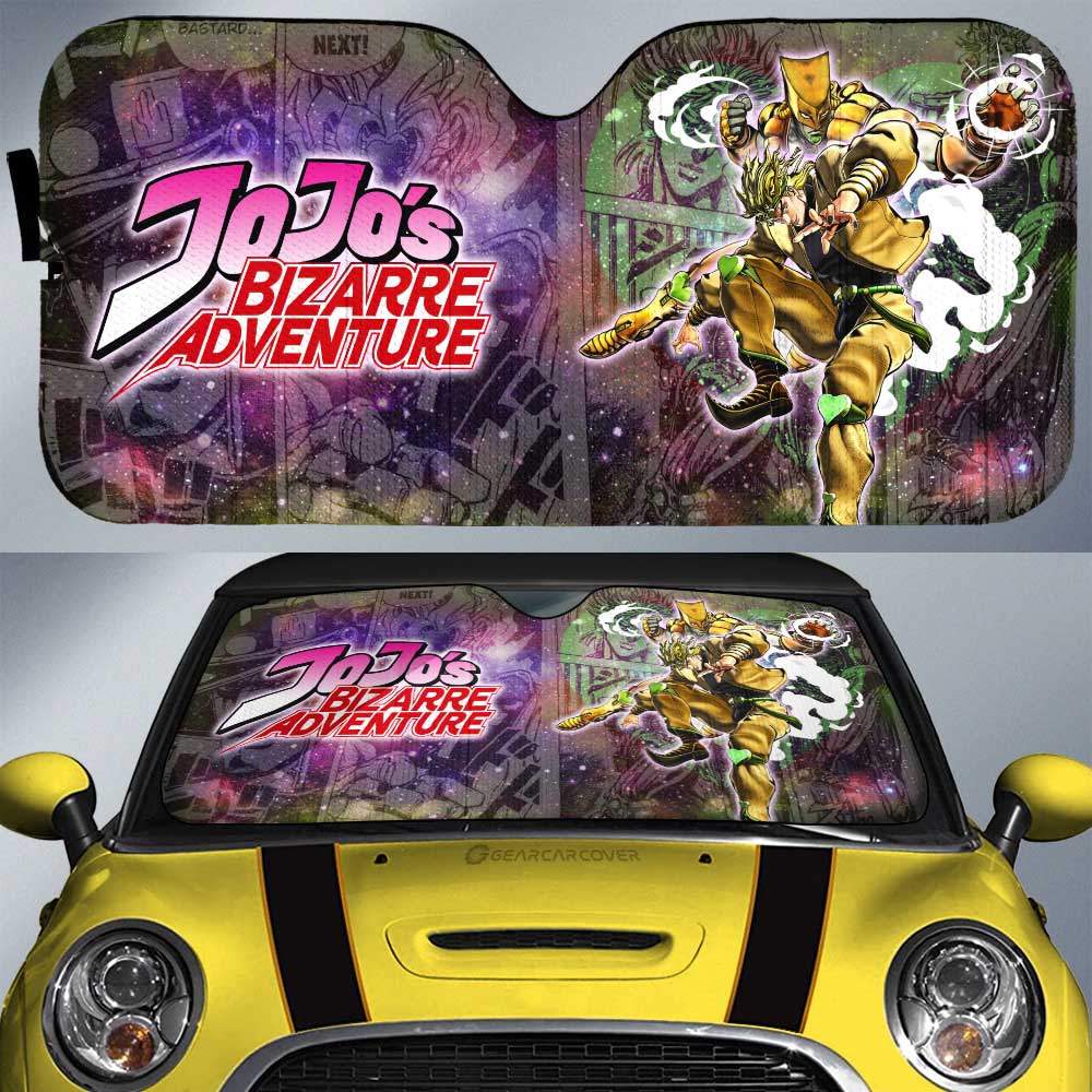 Dio Brando Car Sunshade Custom JJBA Car Accessories Galaxy Style - Gearcarcover - 1