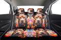 Dog Pitbull Floral Car Back Seat Cover Custom Car Accessories - Gearcarcover - 2