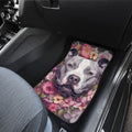 Dog Pitbull Floral Car Floor Mats Custom Car Accessories - Gearcarcover - 3