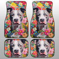 Dog Pitbull Floral Car Floor Mats Custom Car Accessories - Gearcarcover - 1