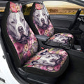 Dog Pitbull Floral Car Seat Covers Custom Car Accessories - Gearcarcover - 2