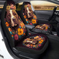 Dog Pitbull Floral Car Seat Covers Custom Car Accessories - Gearcarcover - 2