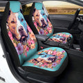 Dog Pitbull Floral Car Seat Covers Custom Car Accessories - Gearcarcover - 2