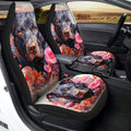 Dog Pitbull Floral Car Seat Covers Custom Car Accessories - Gearcarcover - 2