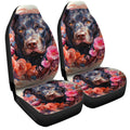 Dog Pitbull Floral Car Seat Covers Custom Car Accessories - Gearcarcover - 3