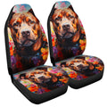 Dog Pitbull Floral Car Seat Covers Custom Car Accessories - Gearcarcover - 3