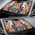 Dog Pitbull Floral Car Sunshade Custom Car Accessories - Gearcarcover - 2