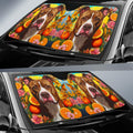 Dog Pitbull Floral Car Sunshade Custom Car Accessories - Gearcarcover - 2