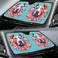 Dog Pitbull Floral Car Sunshade Custom Car Accessories - Gearcarcover - 2