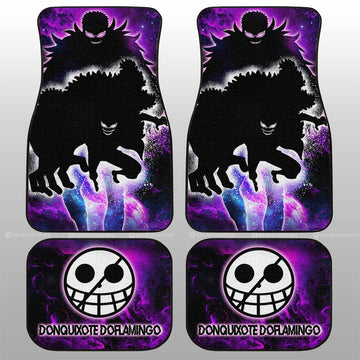 Donquixote Doflamingo Car Floor Mats Custom Silhouette Style - Gearcarcover - 1