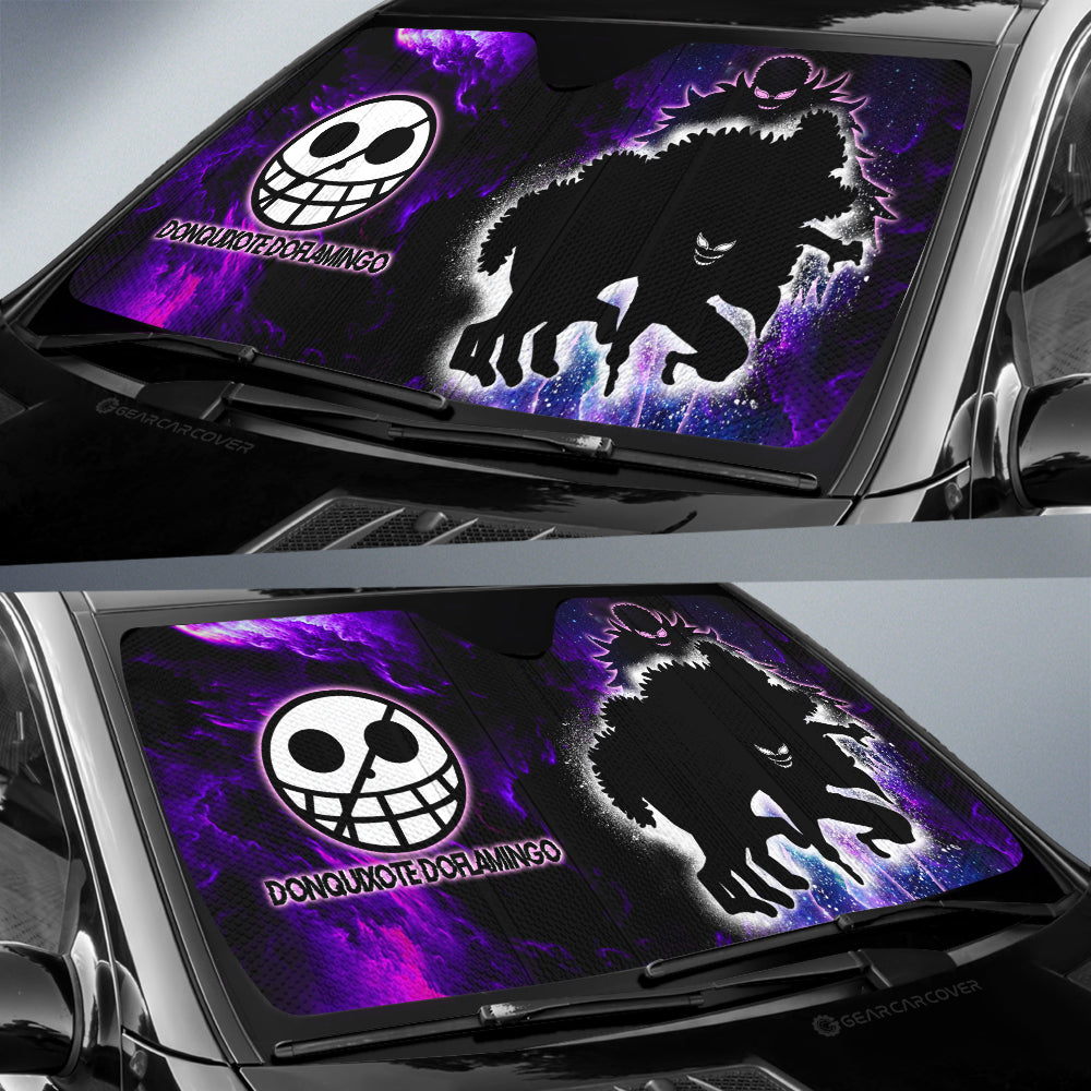 Donquixote Doflamingo Car Sunshade Custom Silhouette Style - Gearcarcover - 2