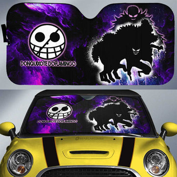 Donquixote Doflamingo Car Sunshade Custom Silhouette Style - Gearcarcover - 1