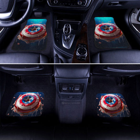Donuts Car Floor Mats Custom Captain America Car Accessories - Gearcarcover - 2