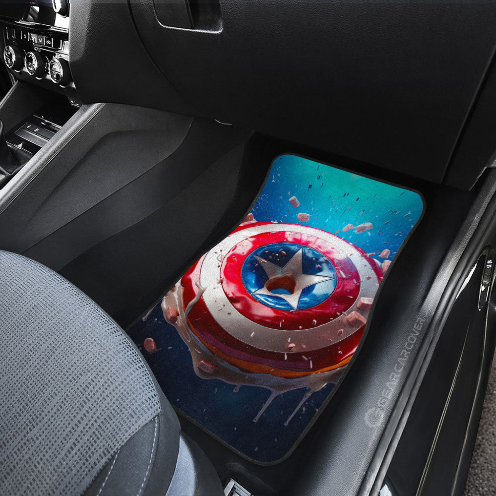 Donuts Car Floor Mats Custom Captain America Car Accessories - Gearcarcover - 3