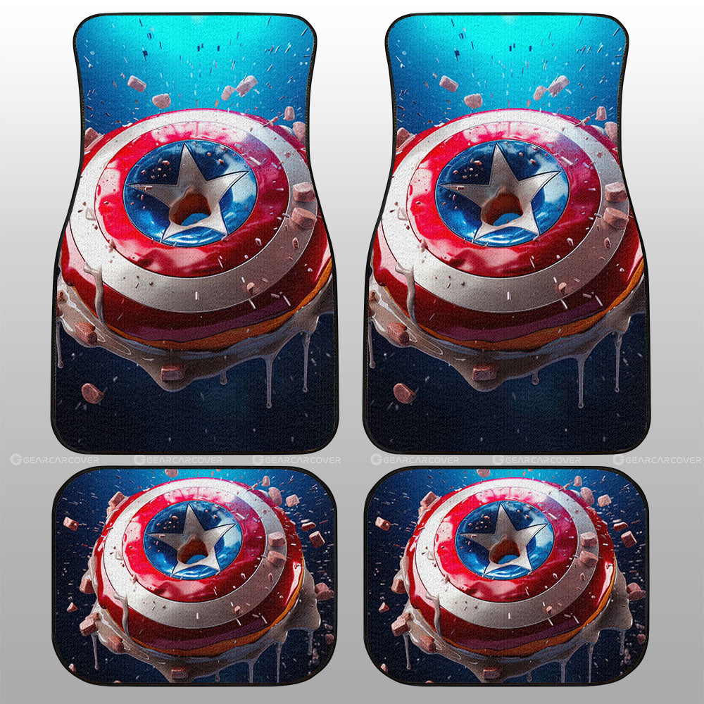 Donuts Car Floor Mats Custom Captain America Car Accessories - Gearcarcover - 1