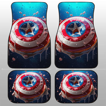 Donuts Car Floor Mats Custom Captain America Car Accessories - Gearcarcover - 1