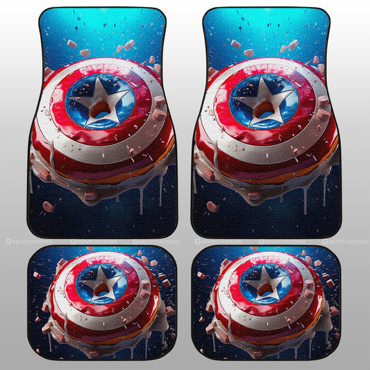 Donuts Car Floor Mats Custom Captain America Car Accessories - Gearcarcover - 1