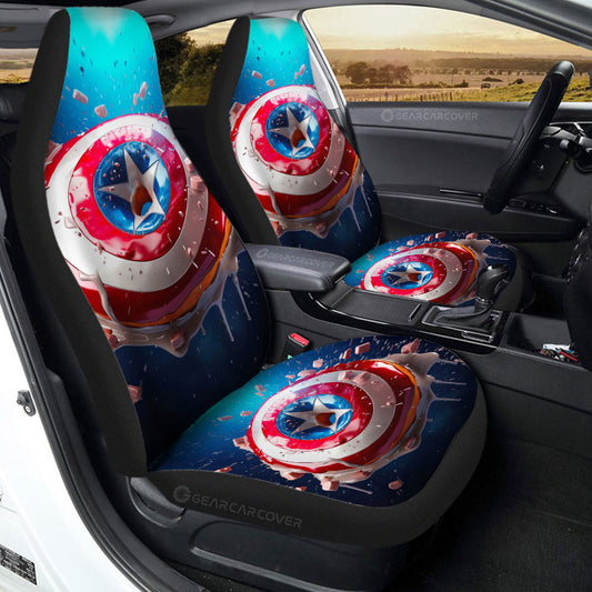 Donuts Car Seat Covers Custom Captain America Car Accessories - Gearcarcover - 2