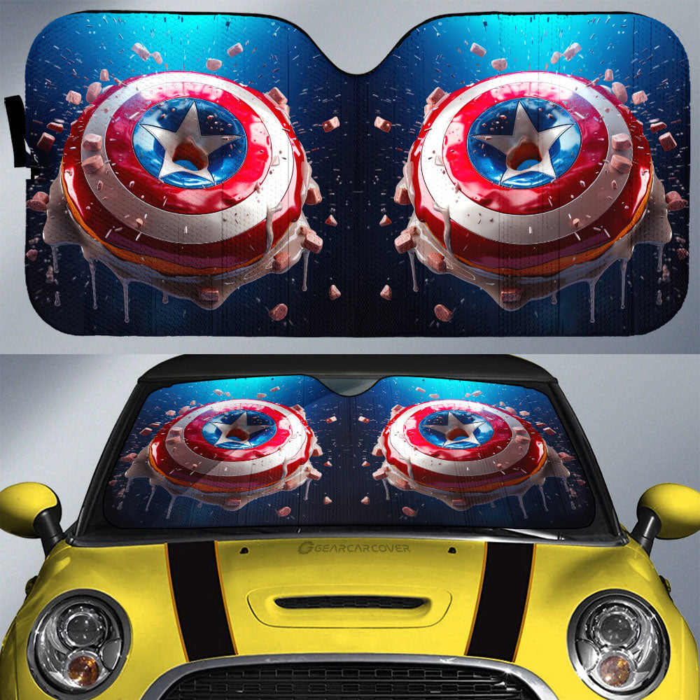 Donuts Car Sunshade Custom Captain America Car Accessories - Gearcarcover - 1