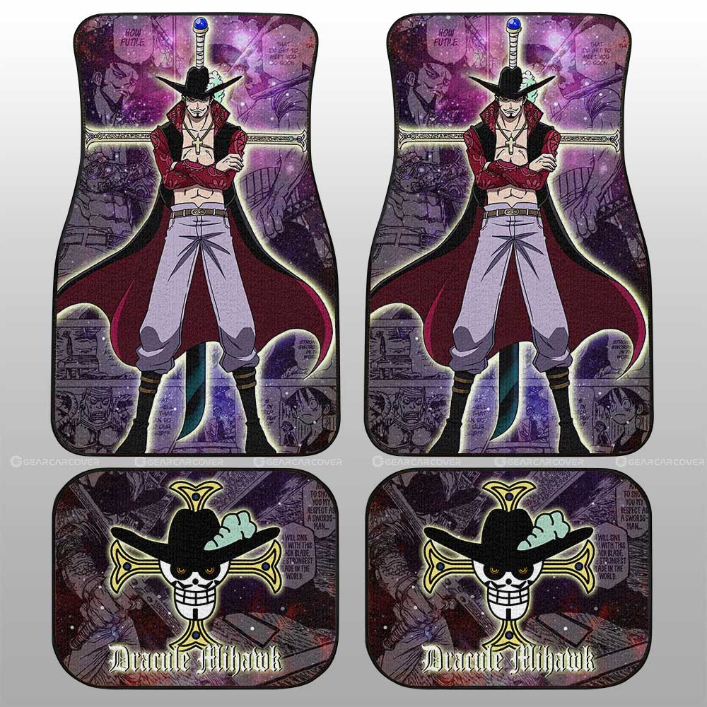 Dracule Mihawk Car Floor Mats Custom Car Accessories Manga Galaxy Style - Gearcarcover - 2