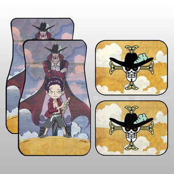 Dracule Mihawk Car Floor Mats Custom Map Car Accessories For Fans - Gearcarcover - 1