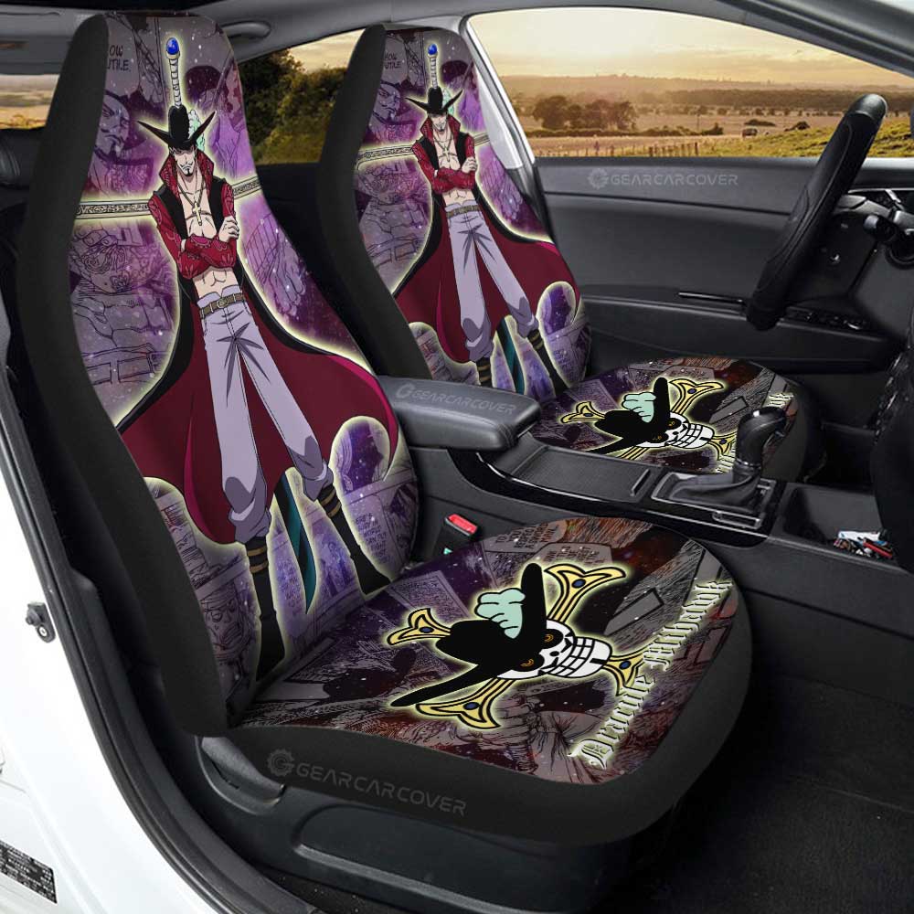 Dracule Mihawk Car Seat Covers Custom Car Accessories Manga Galaxy Sty