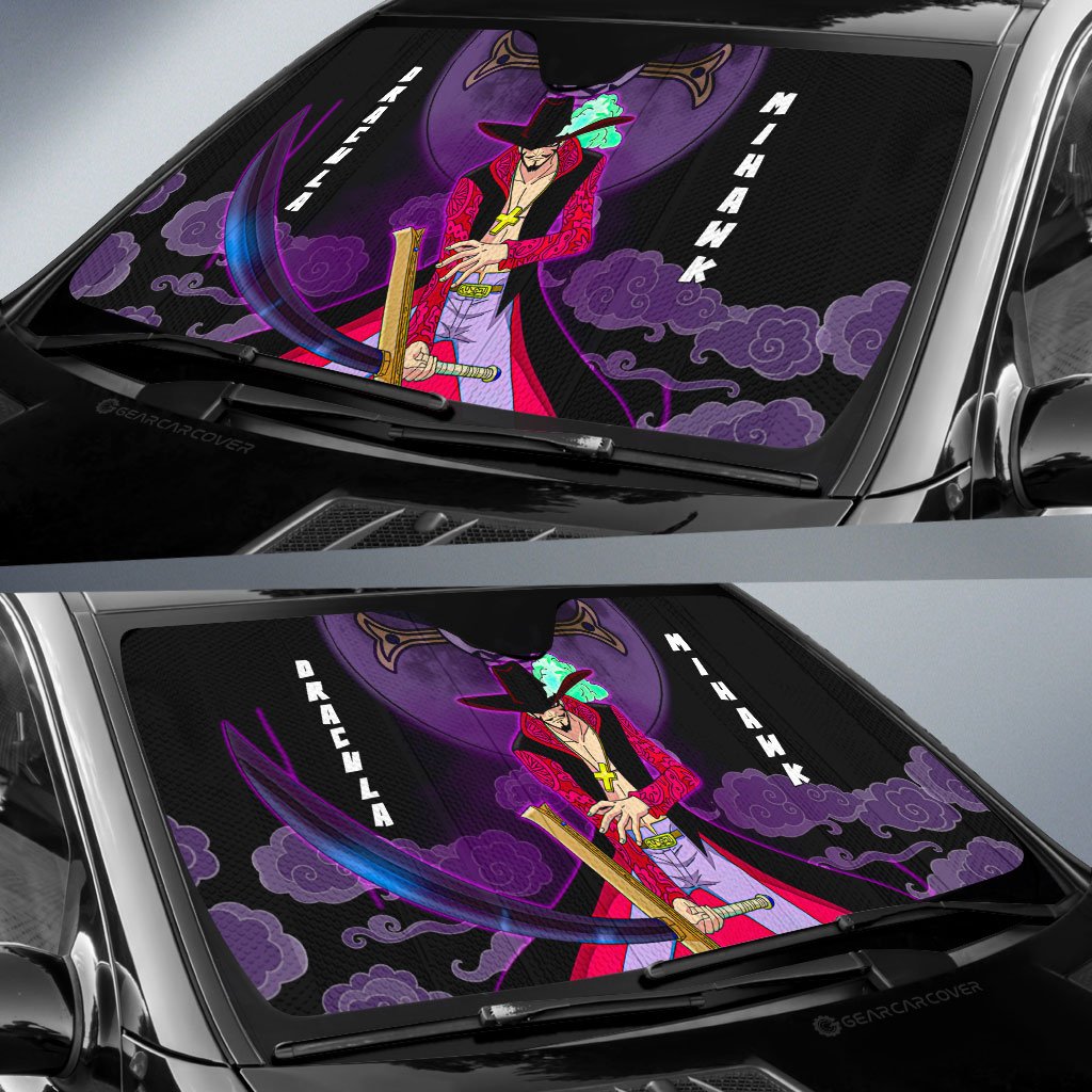 Dracule Mihawk Car Sunshade Custom One Piece Anime Car Accessories For Anime Fans - Gearcarcover - 2