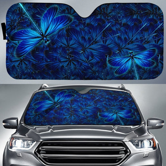 Dragonfly Car Sunshade Custom Blue Color Car Accessories - Gearcarcover - 1