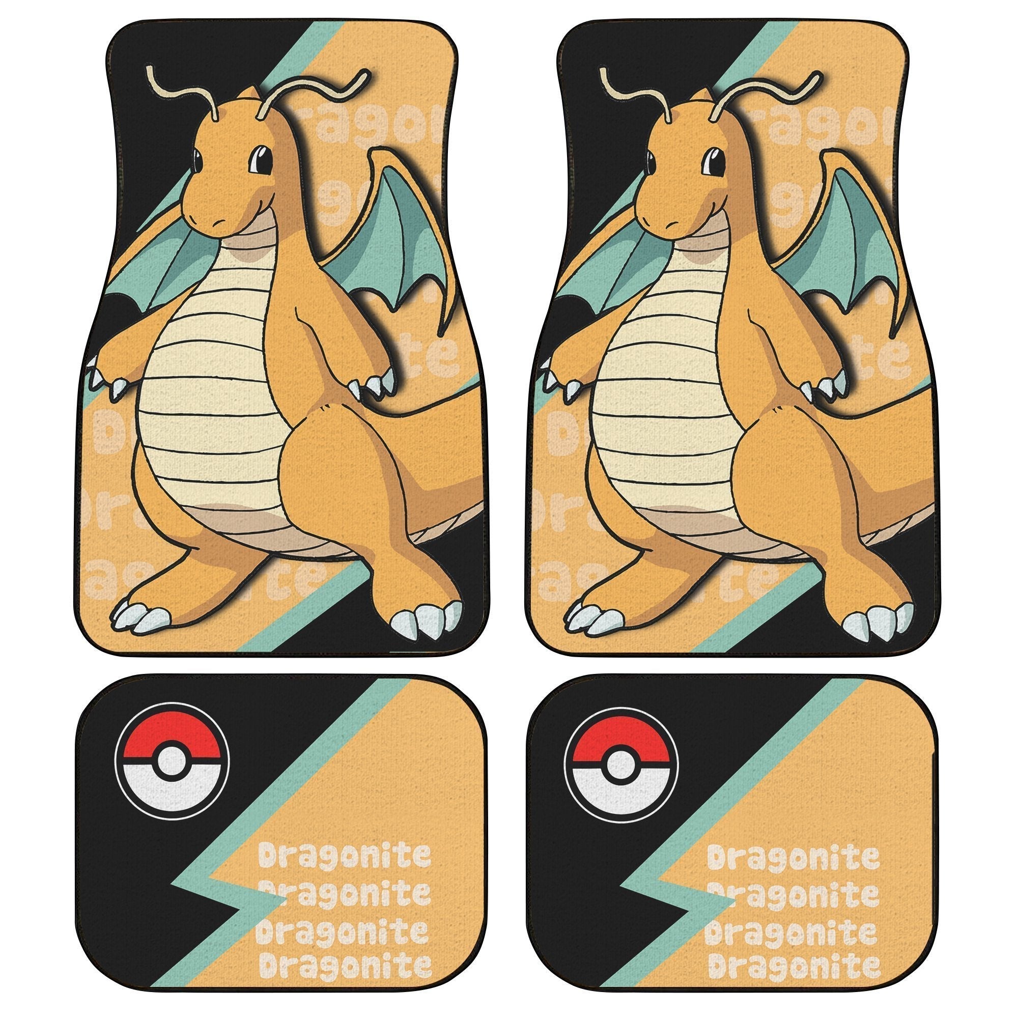 Dragonite Car Floor Mats Custom Anime Car Interior Accessories - Gearcarcover - 1